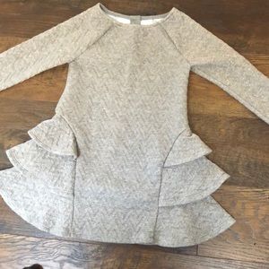 Grey with gold foil detail dress